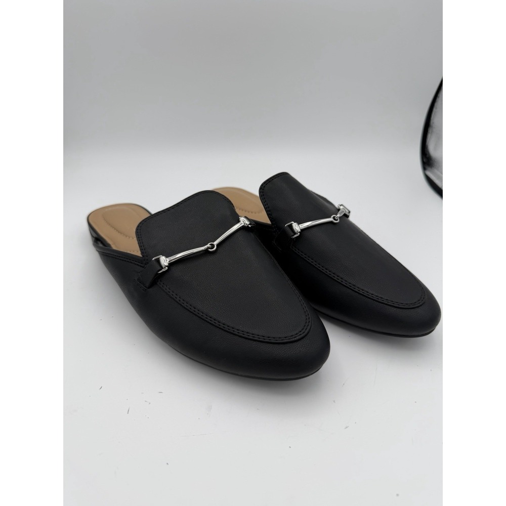 Rachel Zoe Black Horsebit Mule Loafers Women's 8.5M Slip On Flats. 1765